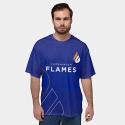Футболка оверсайз мужская Форма Copenhagen Flames, цвет: 3D-принт — фото 2