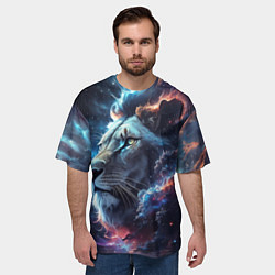 Футболка оверсайз мужская Galactic lion, цвет: 3D-принт — фото 2