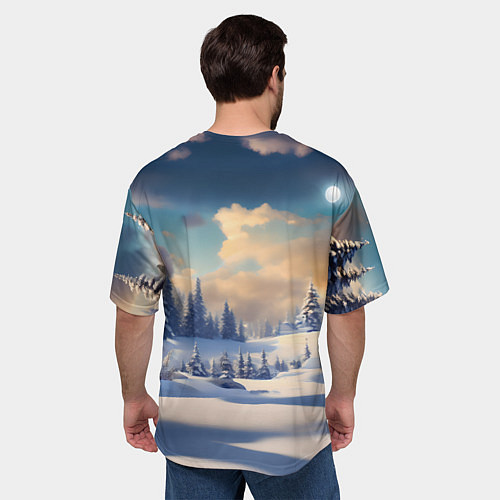 Мужская футболка оверсайз Шерстистый мамонт / 3D-принт – фото 4