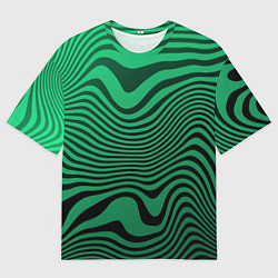 Мужская футболка оверсайз Абстрактный узор волн