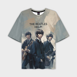 Мужская футболка оверсайз The Beatles - Help
