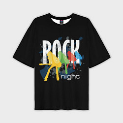 Футболка оверсайз мужская Rock Night, цвет: 3D-принт