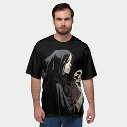 Футболка оверсайз мужская Кукла Колдуна с черепoм, цвет: 3D-принт — фото 2