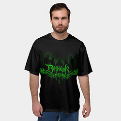 Футболка оверсайз мужская Metalocalypse Dethklok green, цвет: 3D-принт — фото 2