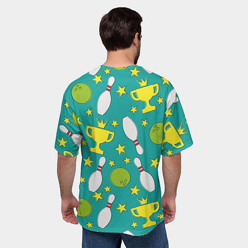 Мужская футболка оверсайз Bowling game / 3D-принт – фото 4