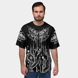 Футболка оверсайз мужская Киберпанк-модерн, цвет: 3D-принт — фото 2