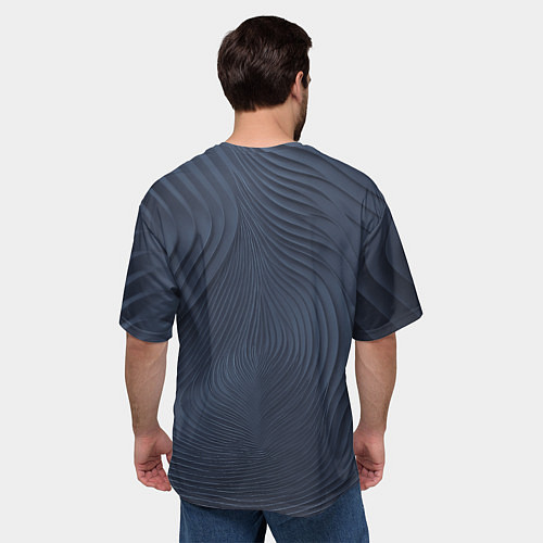 Мужская футболка оверсайз Фантазия антрацит / 3D-принт – фото 4