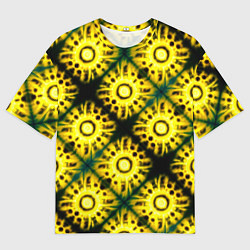 Футболка оверсайз мужская Солнечные подсолнухи, цвет: 3D-принт