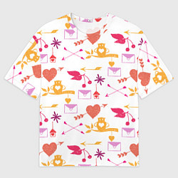 Футболка оверсайз мужская Письма любви, цвет: 3D-принт