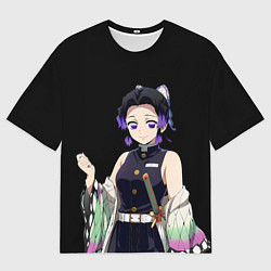 Футболка оверсайз мужская Клинок рассекающий демонов - шинобу, цвет: 3D-принт