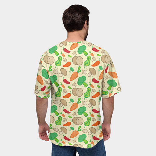 Мужская футболка оверсайз Овощной рецепт / 3D-принт – фото 4
