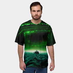 Футболка оверсайз мужская Космический шторм, цвет: 3D-принт — фото 2