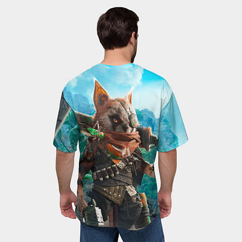 Мужская футболка оверсайз Biomutant / 3D-принт – фото 4