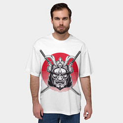 Футболка оверсайз мужская Японский воин, цвет: 3D-принт — фото 2