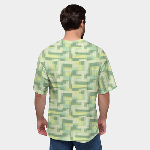 Мужская футболка оверсайз Зеленые слаймы стардью / 3D-принт – фото 4