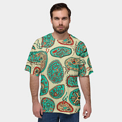 Футболка оверсайз мужская Бактерии, цвет: 3D-принт — фото 2