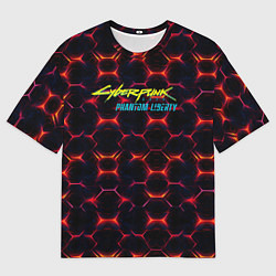 Футболка оверсайз мужская Cyberpunk 2077 phantom liberty dark abstract, цвет: 3D-принт