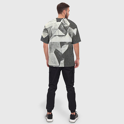 Мужская футболка оверсайз Драгоценный кристалл / 3D-принт – фото 4