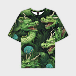 Мужская футболка оверсайз Восточные драконы: арт нейросети