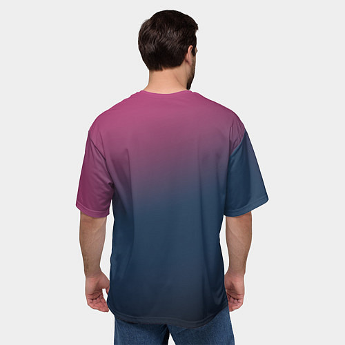 Мужская футболка оверсайз Розовый скелет / 3D-принт – фото 4