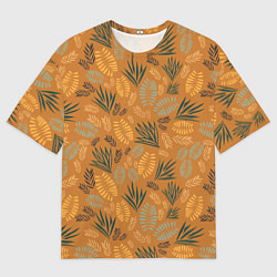 Футболка оверсайз мужская Мексиканские оранжевые папаротники, цвет: 3D-принт