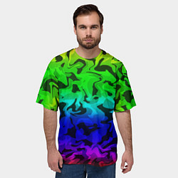 Футболка оверсайз мужская Камуфляж спектр, цвет: 3D-принт — фото 2