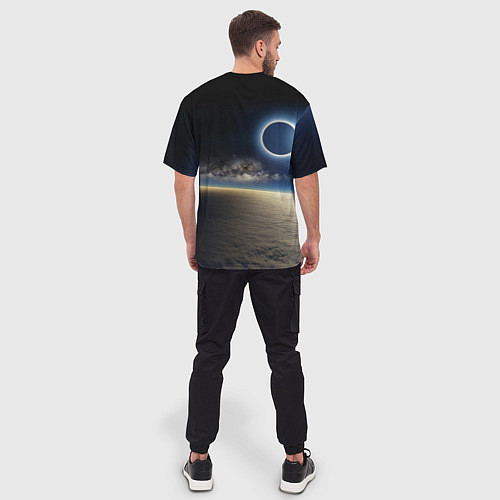 Мужская футболка оверсайз Capy astronaut - Nasa - neural network / 3D-принт – фото 4