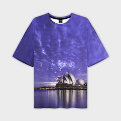 Мужская футболка оверсайз Сидней в фиолетовом в закате