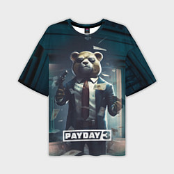Мужская футболка оверсайз Payday 3 bear