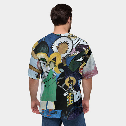 Мужская футболка оверсайз Кандинский картина символы святые / 3D-принт – фото 4
