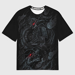 Футболка оверсайз мужская Dragon and samurai, цвет: 3D-принт