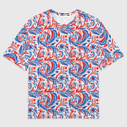 Мужская футболка оверсайз Русский орнамент