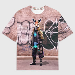 Футболка оверсайз мужская Dude kangaroo - Bronx - New York, цвет: 3D-принт