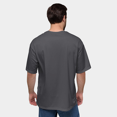 Мужская футболка оверсайз Хэллоуин скелет с тыквами / 3D-принт – фото 4