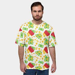 Футболка оверсайз мужская Cash, цвет: 3D-принт — фото 2