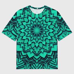 Футболка оверсайз мужская Мандала анахата чакра, цвет: 3D-принт