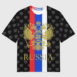Футболка оверсайз мужская Russia, цвет: 3D-принт