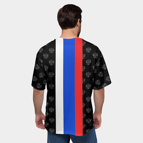 Мужская футболка оверсайз Russia / 3D-принт – фото 4