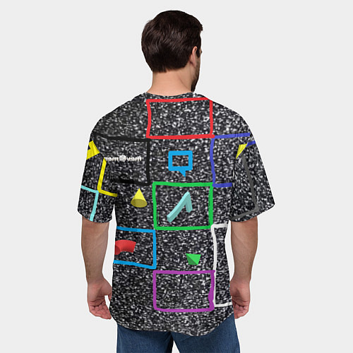 Мужская футболка оверсайз Цифровой шум / 3D-принт – фото 4