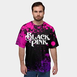 Футболка оверсайз мужская Blackpink - neon, цвет: 3D-принт — фото 2
