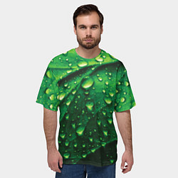 Футболка оверсайз мужская Утренняя роса, цвет: 3D-принт — фото 2