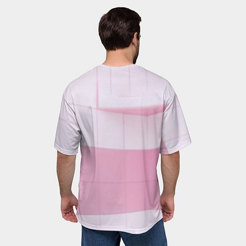 Мужская футболка оверсайз Rose Black pink / 3D-принт – фото 4