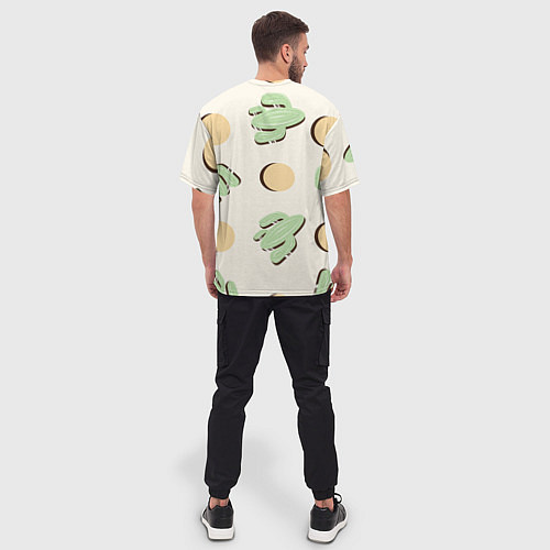 Мужская футболка оверсайз Пустынный кактус / 3D-принт – фото 4