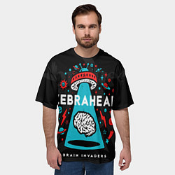 Футболка оверсайз мужская Zebrahead brains invaders, цвет: 3D-принт — фото 2