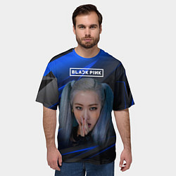 Футболка оверсайз мужская Rose Blackpink kpop, цвет: 3D-принт — фото 2