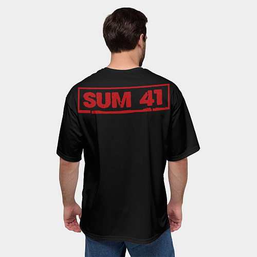 Мужская футболка оверсайз Sum41 - Skeleton / 3D-принт – фото 4