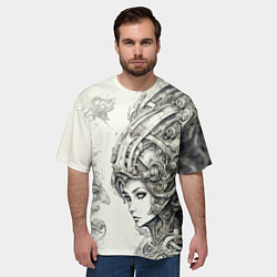 Футболка оверсайз мужская Синтетический симбиоз, цвет: 3D-принт — фото 2