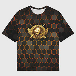 Футболка оверсайз мужская Згип gold logo, цвет: 3D-принт