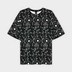 Мужская футболка оверсайз Black style pattern