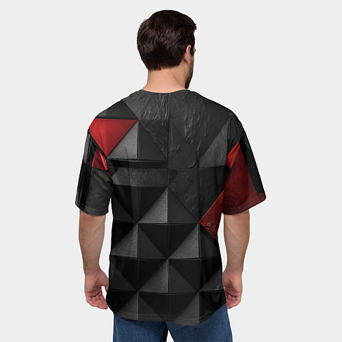 Мужская футболка оверсайз CS GO abstract texture / 3D-принт – фото 4